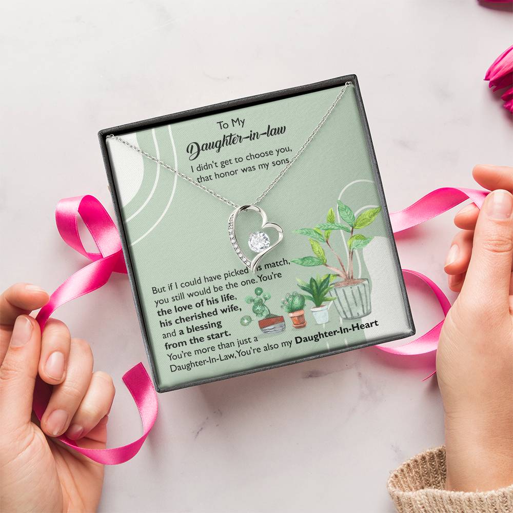 To My Daughter In Law Daughter In Heart Forever Love Necklace