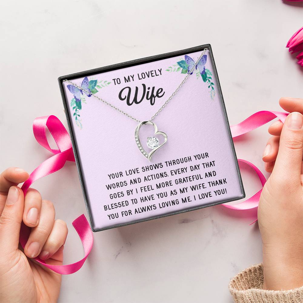 Small Gold Heart Pendant With Cubic Zirconia Necklace Gift For Wife Sentimental Gifts For Mothers Day Wife Anniversary Birthday Forever Love Necklace