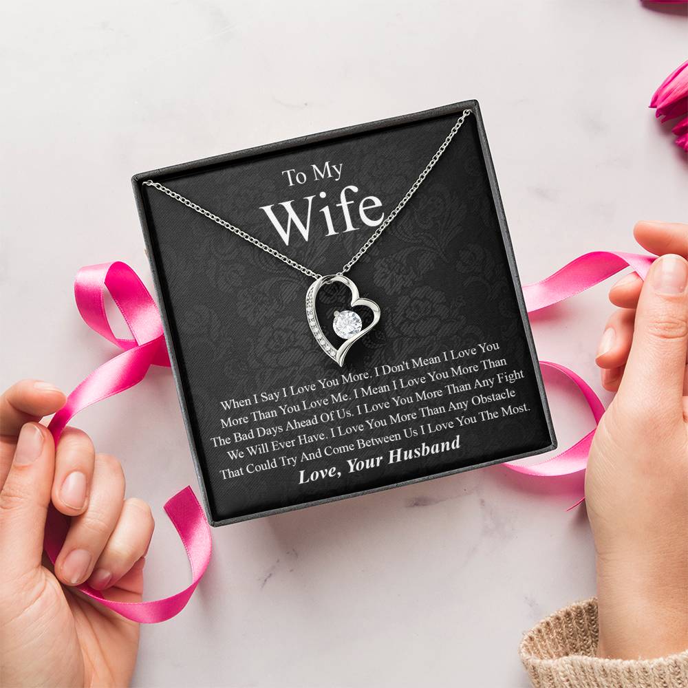 To My Wife I Love You The Most Forever Love Necklace