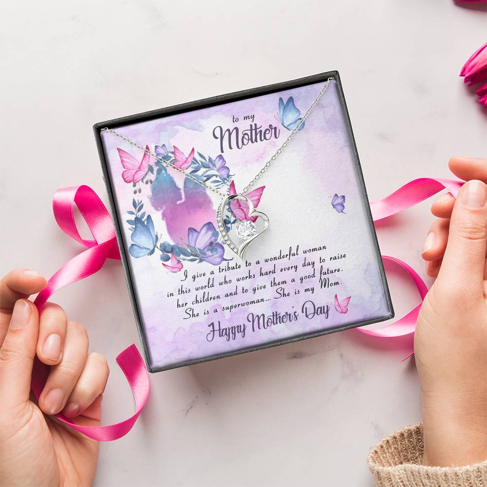 Mom Necklace Mother Necklace Mom Gift Mother's Day Gift Mother's Day Necklace Forever Love Necklace