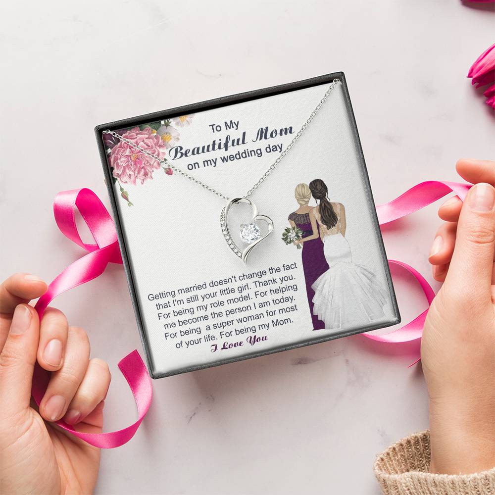 Mom Wedding Gift From Bride Mother Necklace 1 Forever Love Necklace