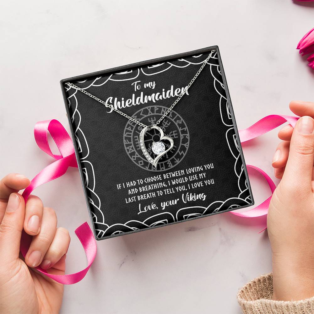 To My Shieldmaiden Heart Necklace Love Your Viking. 1 Forever Love Necklace