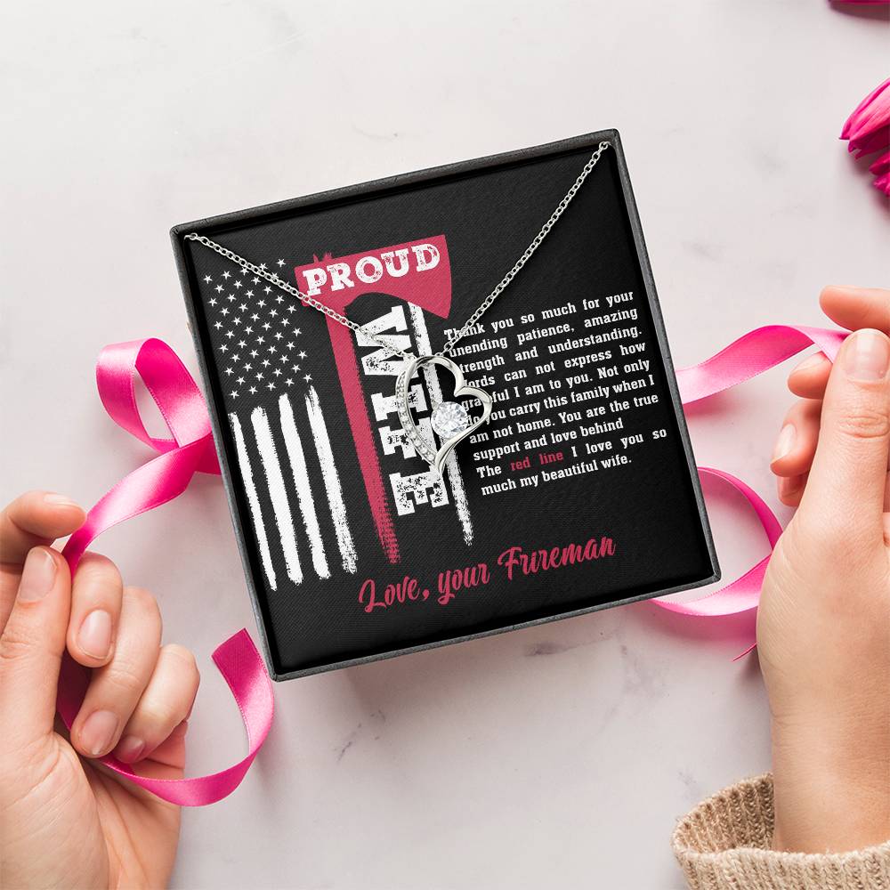 To My Beautiful Wife Redline Love Knot 1 Forever Love Necklace