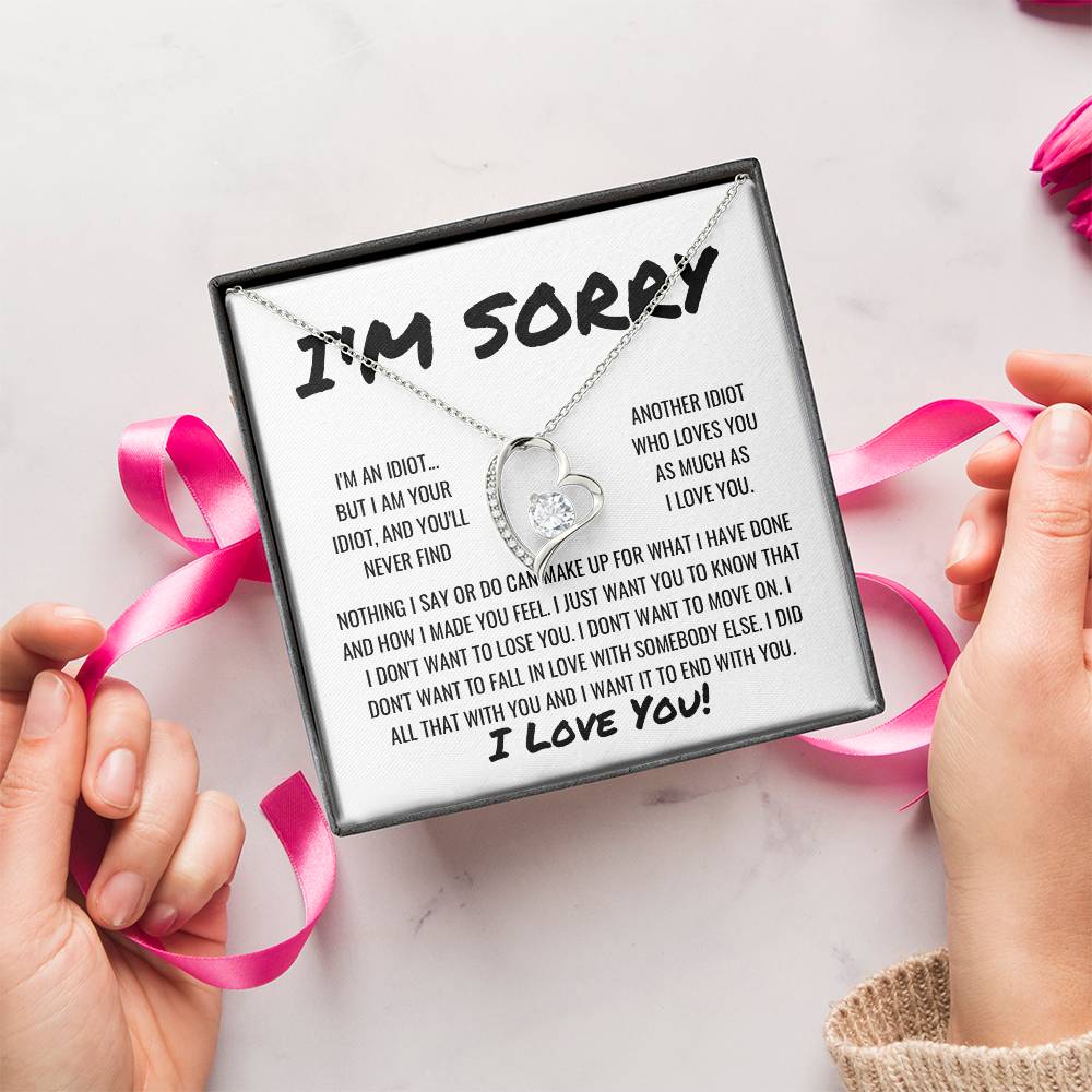 Sorry Apology Necklace Forever Love Necklace