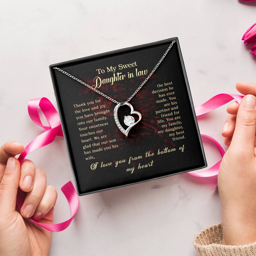 To My Daughter Beautiful Chapters Daughter Necklace Gift For Daughter Xmas Christmas Daughter Gift From Mom 3 1 Forever Love Necklace