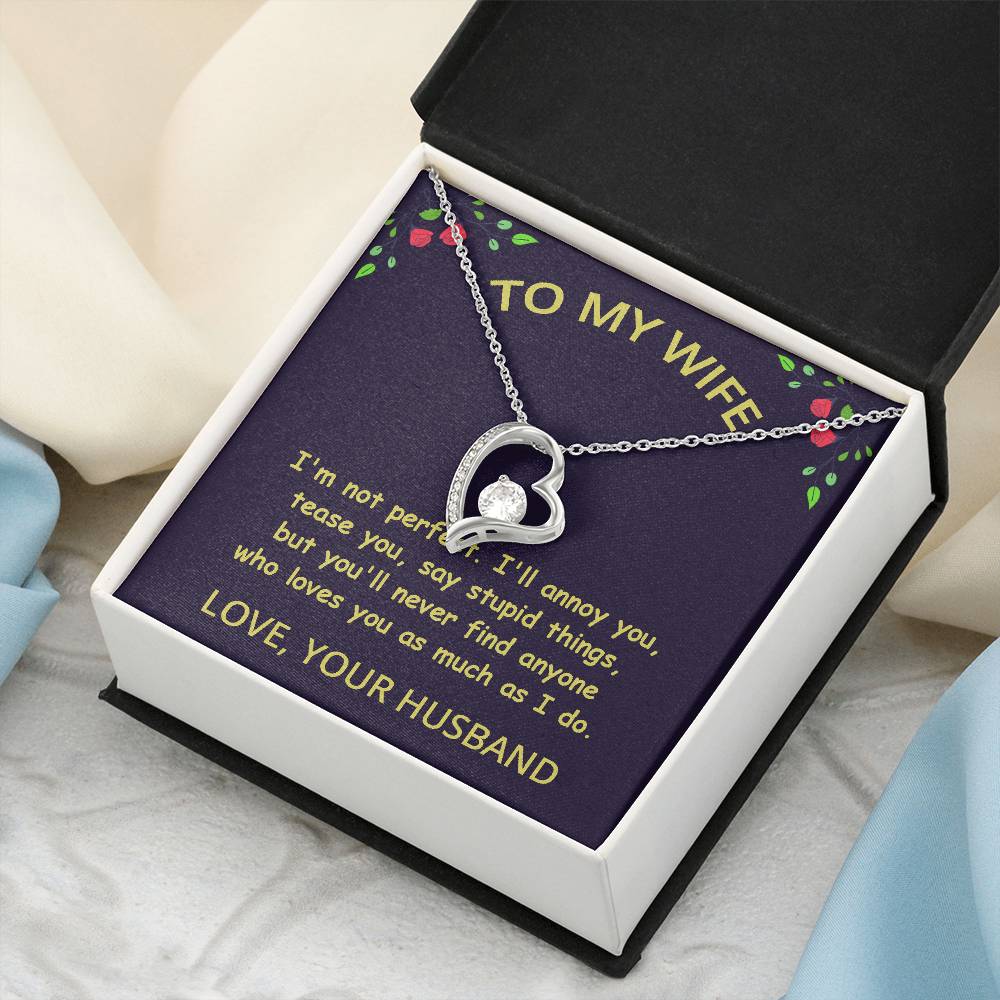 To My Wife Love You Necklace Forever Love Necklace