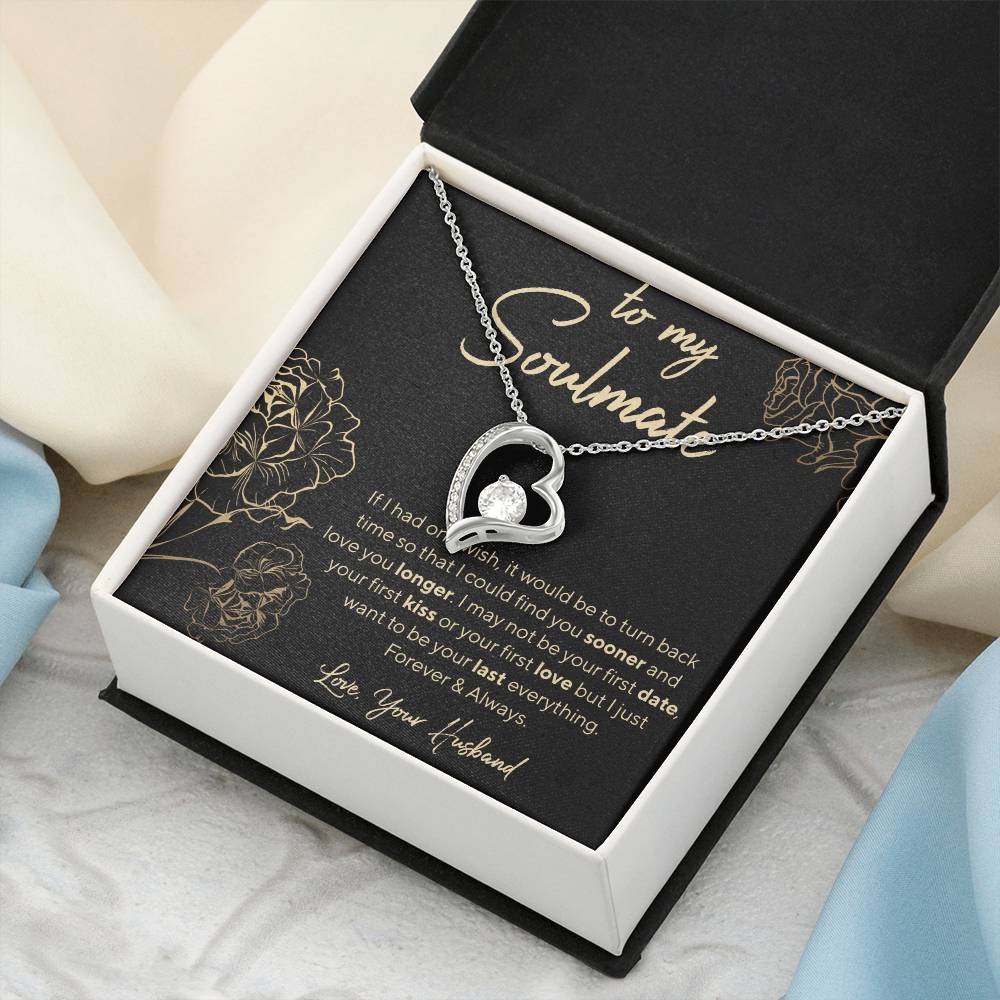To Soulmate From Husband Heart Pendant Necklace 1 Forever Love Necklace