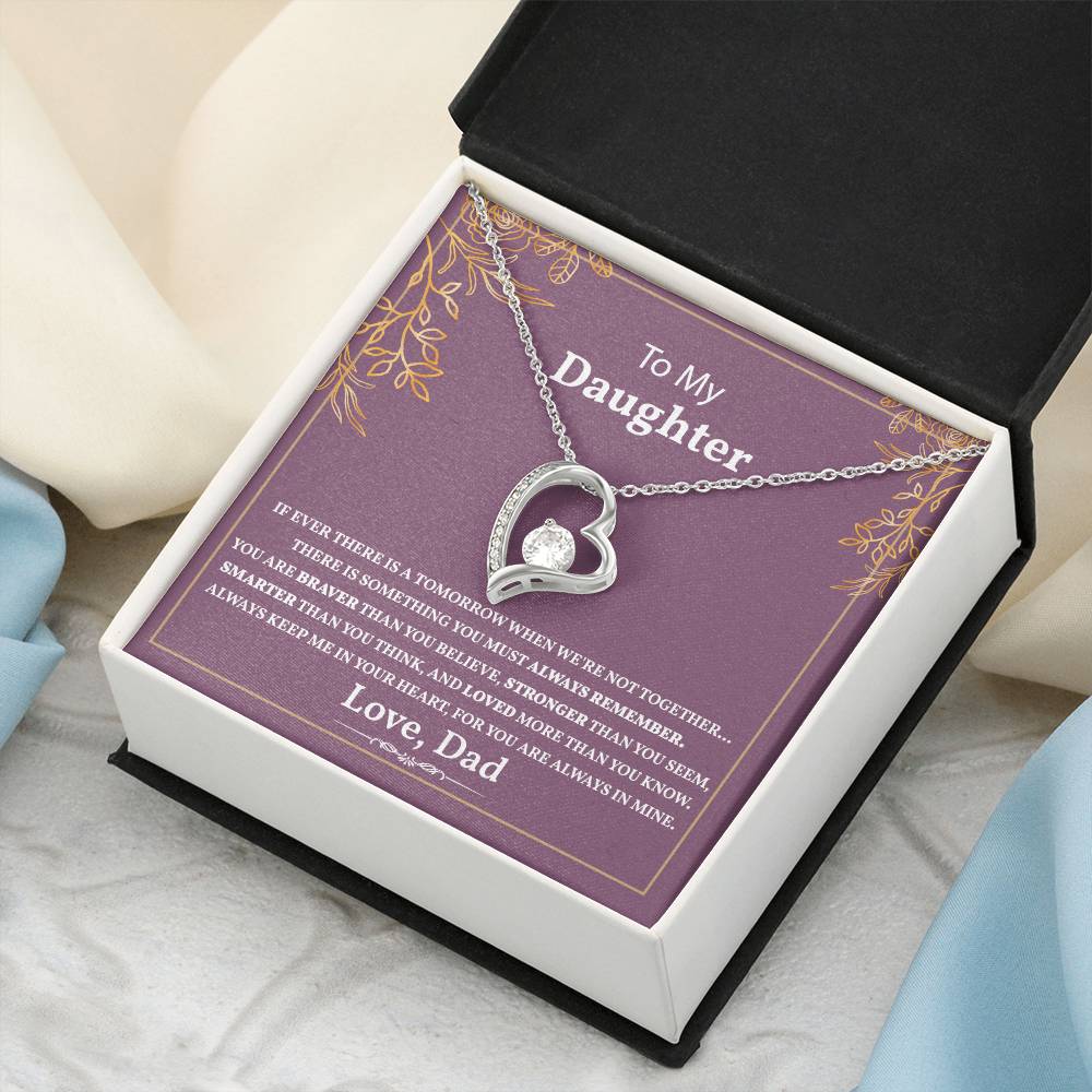 Keep Me In Your Heart For You Are Always In Mine. Gift For Daughter Forever Love Necklace