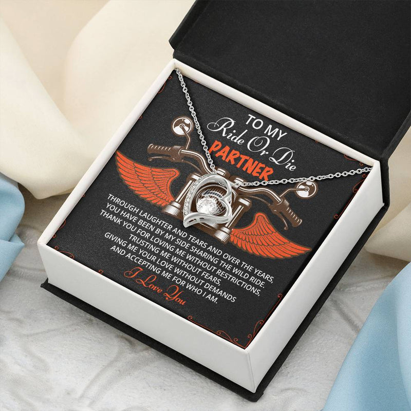 To My Ride Or Die Valentine's Day Necklace Gift For Girlfriend Gift For Valentine's Valentine's Day Gift Friendship Jewelry Forever Love Necklace