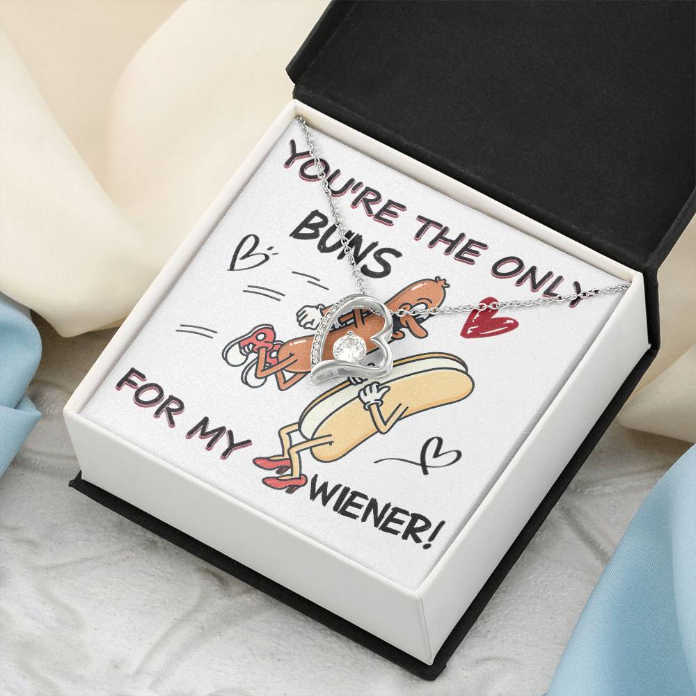You&#39;re The Only Buns Customize Gift💓 Heart Necklace Forever Love Necklace