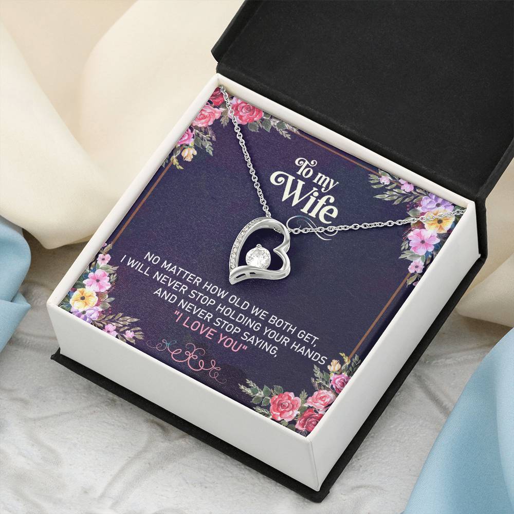 Gift For Wife Necklace With Message Card 1 Forever Love Necklace