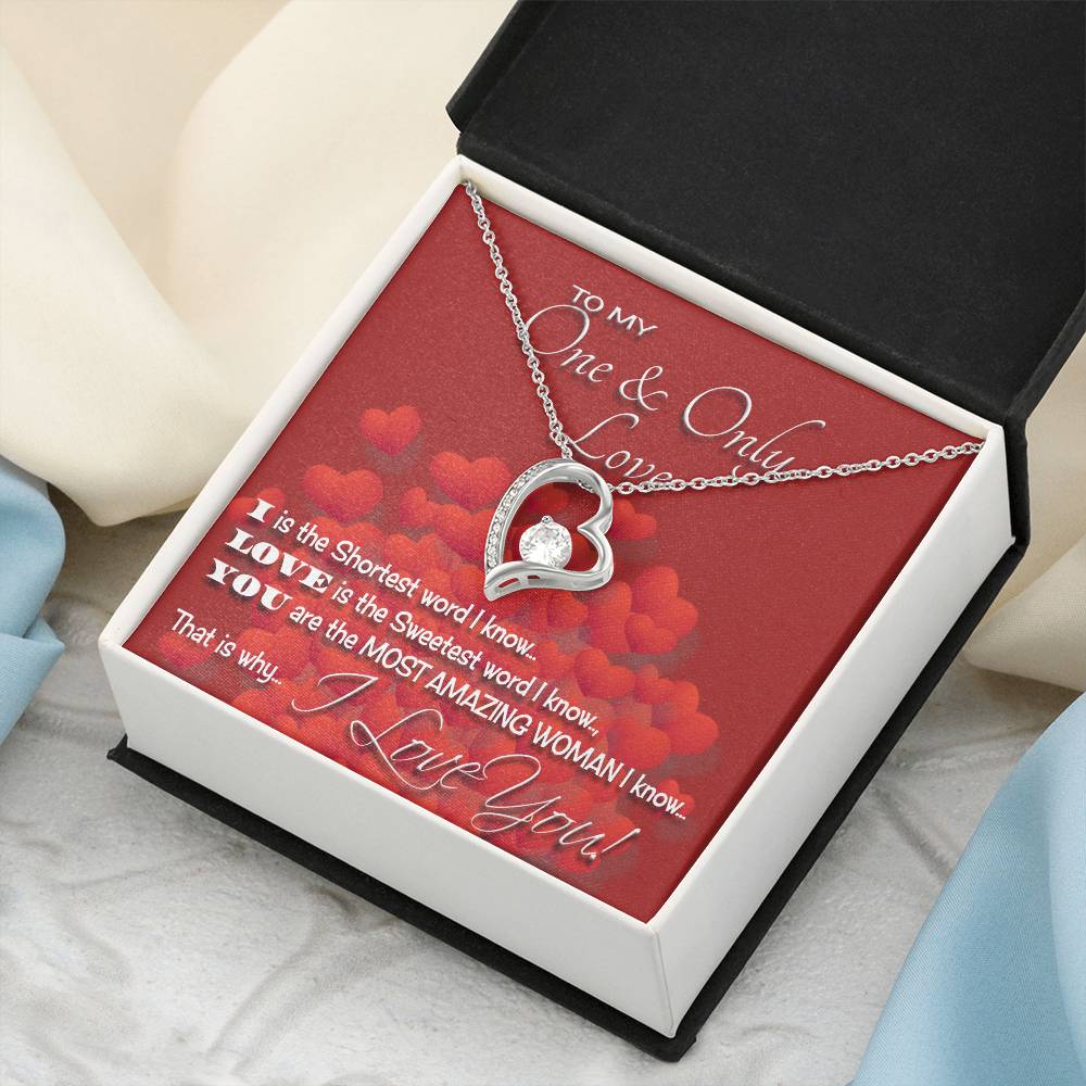 To My One And Only Love Necklace Forever Love Necklace