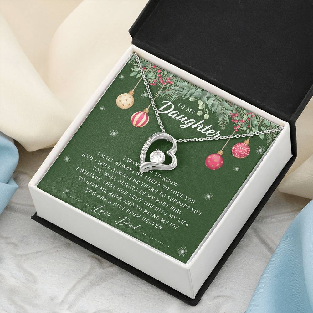To My Daughter Necklace Father Daughter Necklace Father To Daughter Birthday Gift Gifts To Daughter From Dad Dad To Daughter Necklace Jewelry Forever Love Necklace