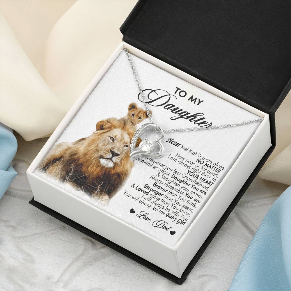 Never Feel That You Are Alone Birthday Gift Necklace For Daughter Gift From Dad To My Daughter Necklace Father Daughter Necklace Forever Love Necklace