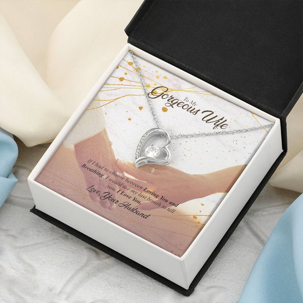 My Georgeous Wifei Love You Forever Love Necklace