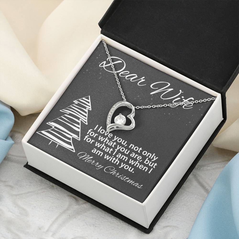 Merry Christmas Necklace Forever Love Necklace