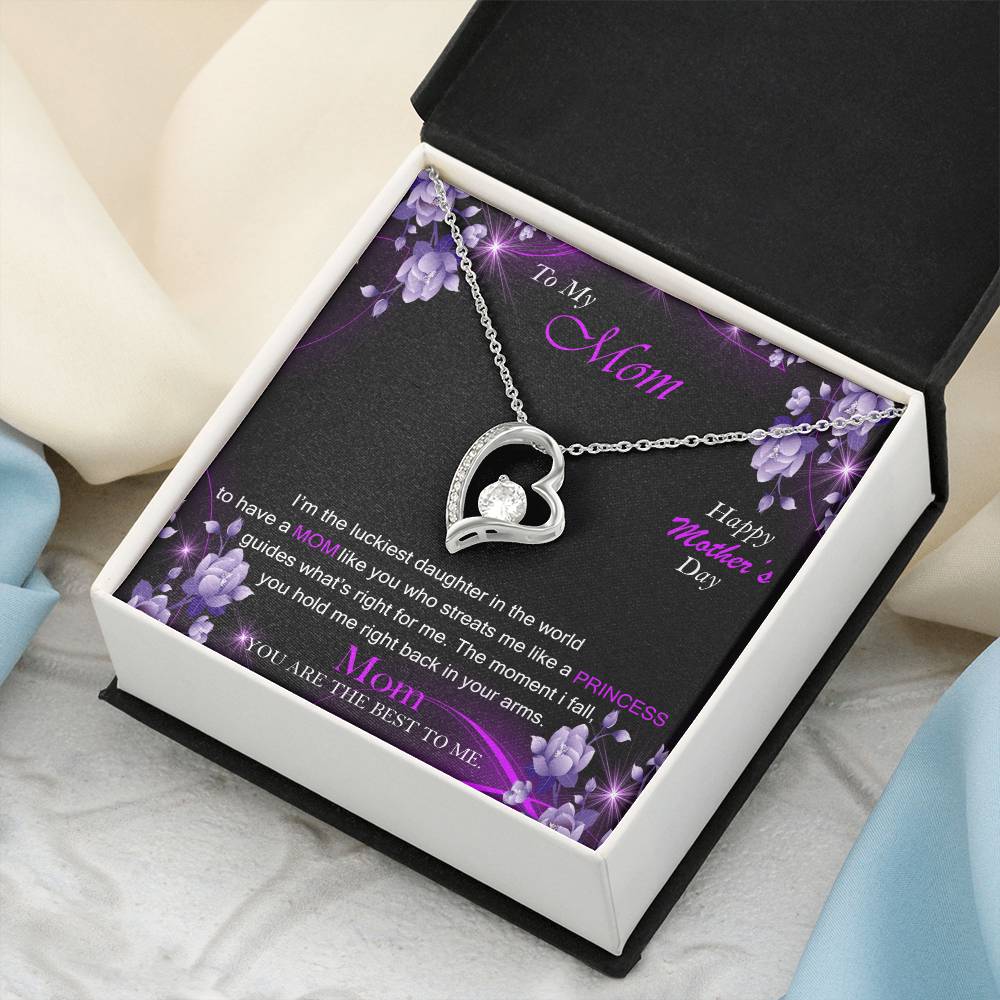 To My Beautiful Mom! Love Your Daughter. Forever Love Necklace