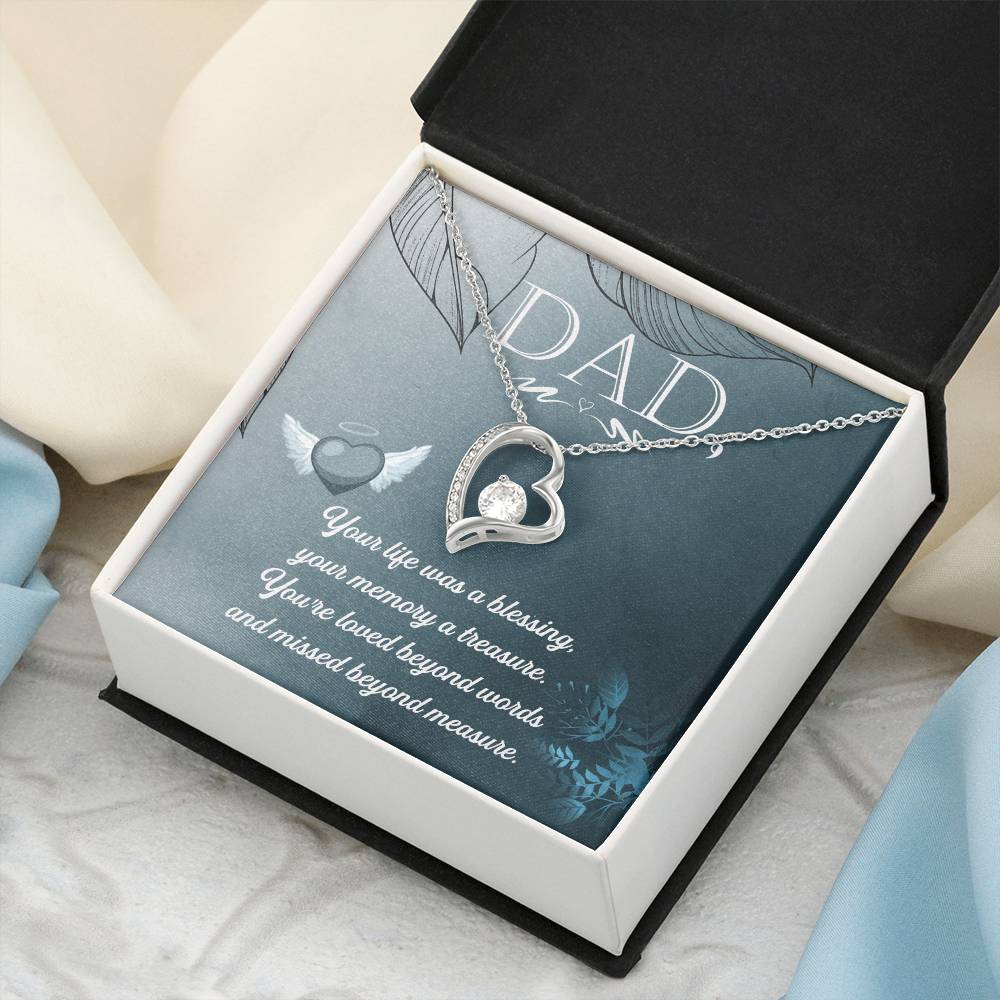 Dad - Your Life Was A Blessing - Necklace Forever Love Necklace