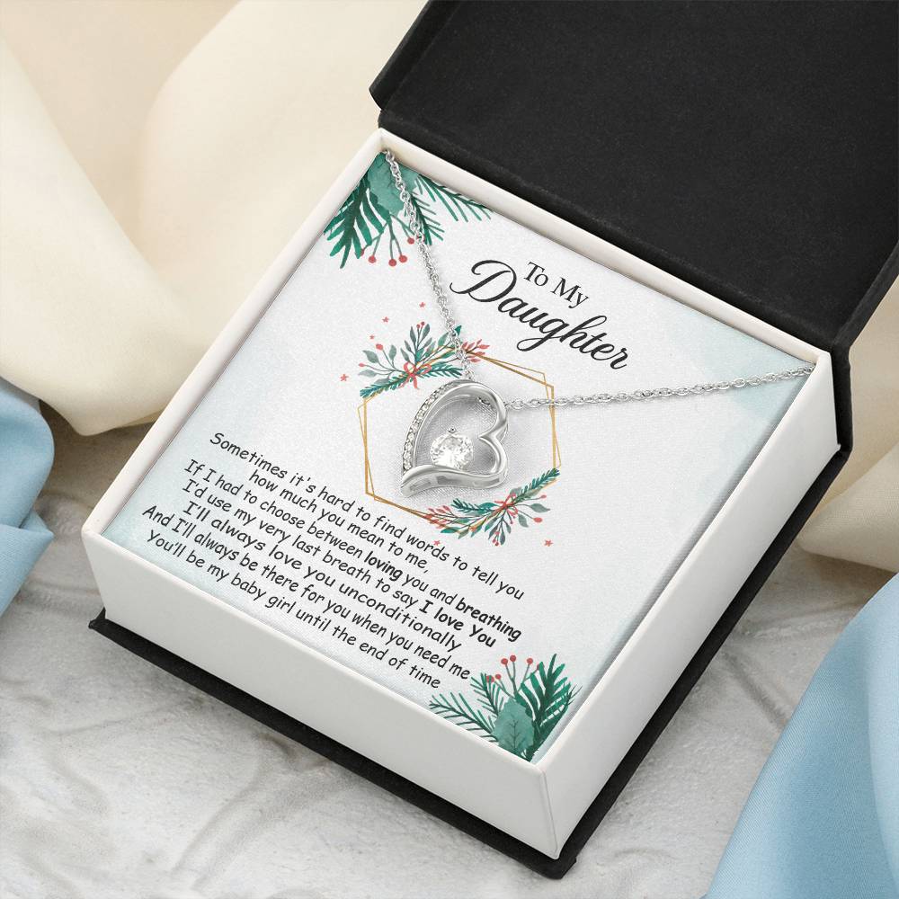 Mother To Daughter Necklace &#39;sometimes It&#39;s Hard To Find Words...&#39; 1 Forever Love Necklace