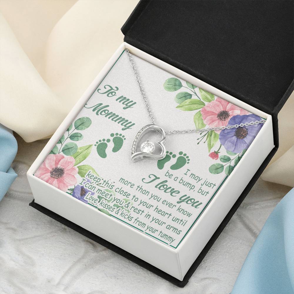 New Mom Gift From Tummy Trendy Gift For New Mom In Hospital Pregnancy Gift For First Time Mom Baby Shower Gift Pregnant Wife Expecting Wife Forever Love Necklace