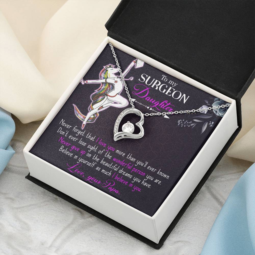 To My Surgeon Daughter Belive In Yourself As Much I Believe In Your Forever Love Necklace