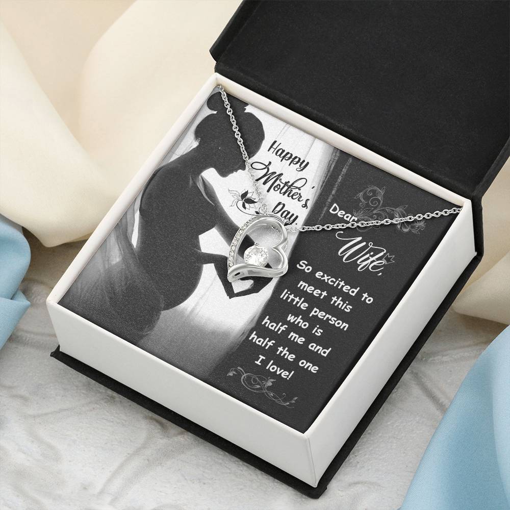 Dear Wife Happy Mother&#39;s Day Pregnant Forever Necklace 1 Forever Love Necklace