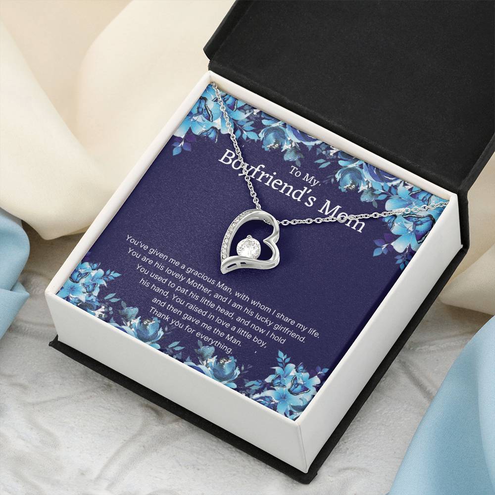 To My Boyfriend's Mom Forever Necklace Mother's Day Birthday Christmas Engagement 1 Forever Love Necklace