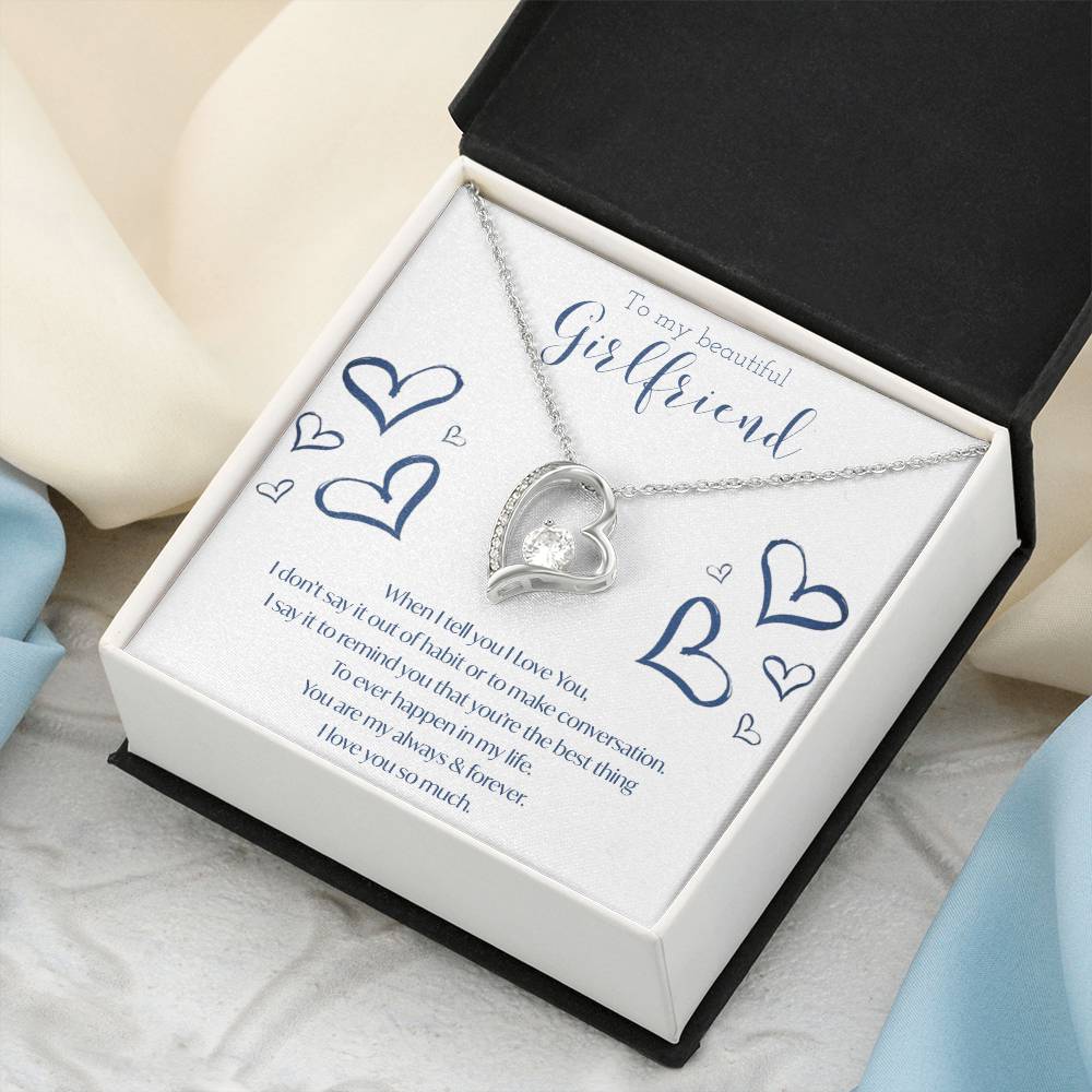 To My Girlfriend My Always &amp; Forever Necklace 1 Forever Love Necklace