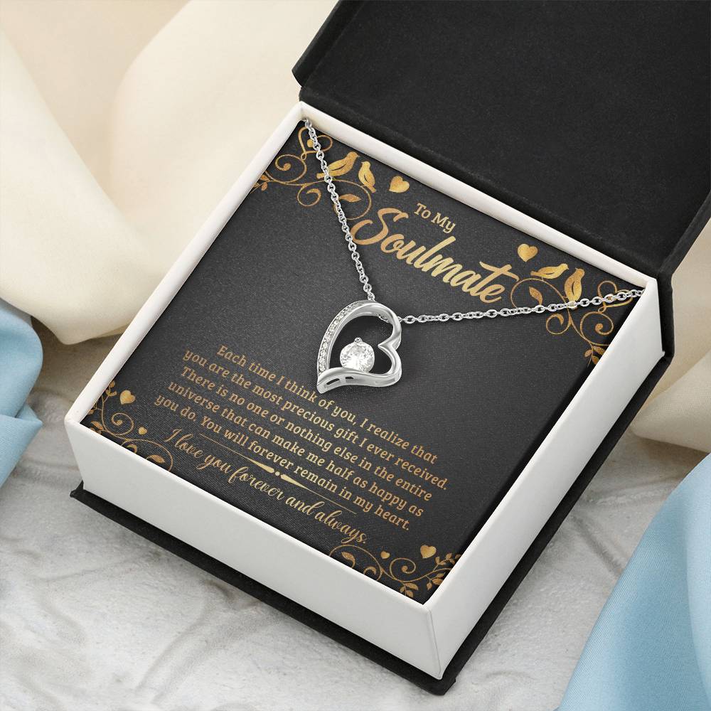 To My Soulmate Necklace Soulmate Gift Wife Gift Necklace Girlfriend Gift Necklace Wife Jewelry Forever Love Necklace