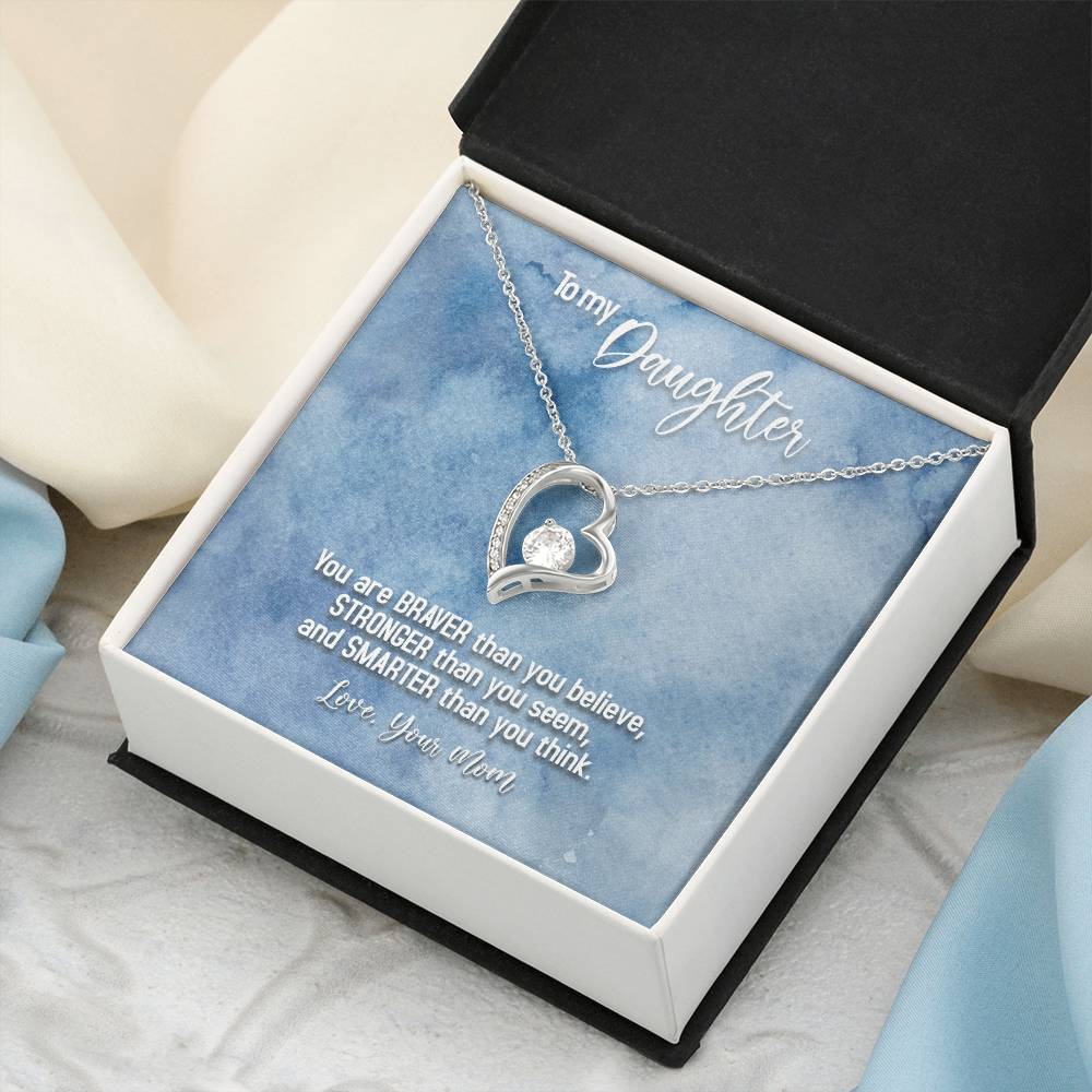To My Daughter Beautiful Chapters Daughter Necklace Gift For Daughter Xmas Christmas Daughter Gift From Mom 2 1 Forever Love Necklace