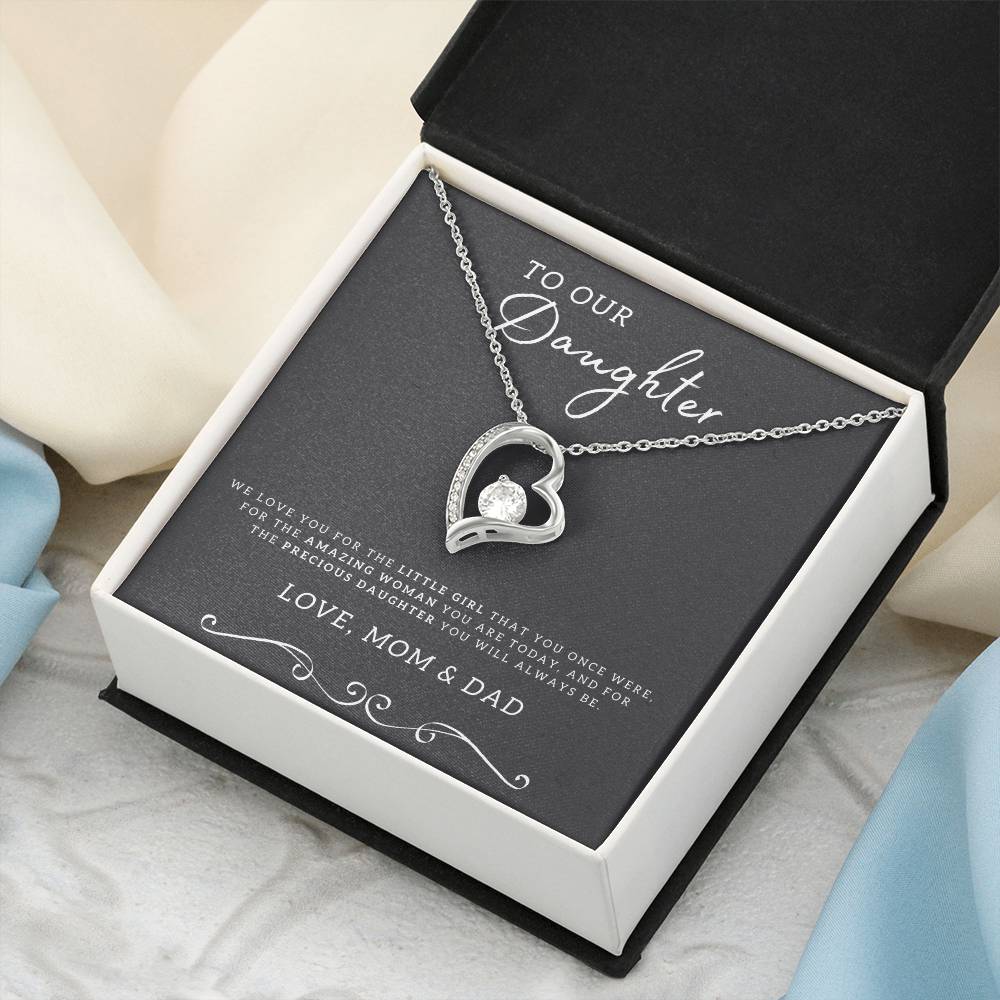 Dear Daughter Necklace - Daughter Mother&#39;s Day Gift - To My Daughter Necklace From Mom Dad Forever Love Necklace