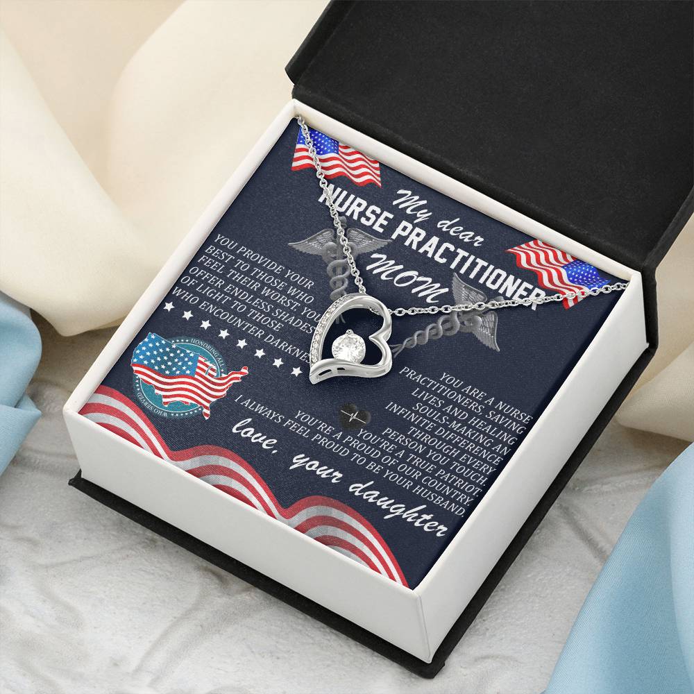 To My Beautiful Mom! Love Your Daughter. Forever Love Necklace