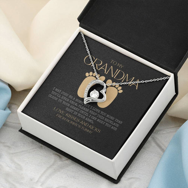 First Time Grandma Gifts Mothers Day Gift New Grandma Necklace I May Just Be A Bump But I Love You More Than You Ever Know 2 Forever Love Necklace