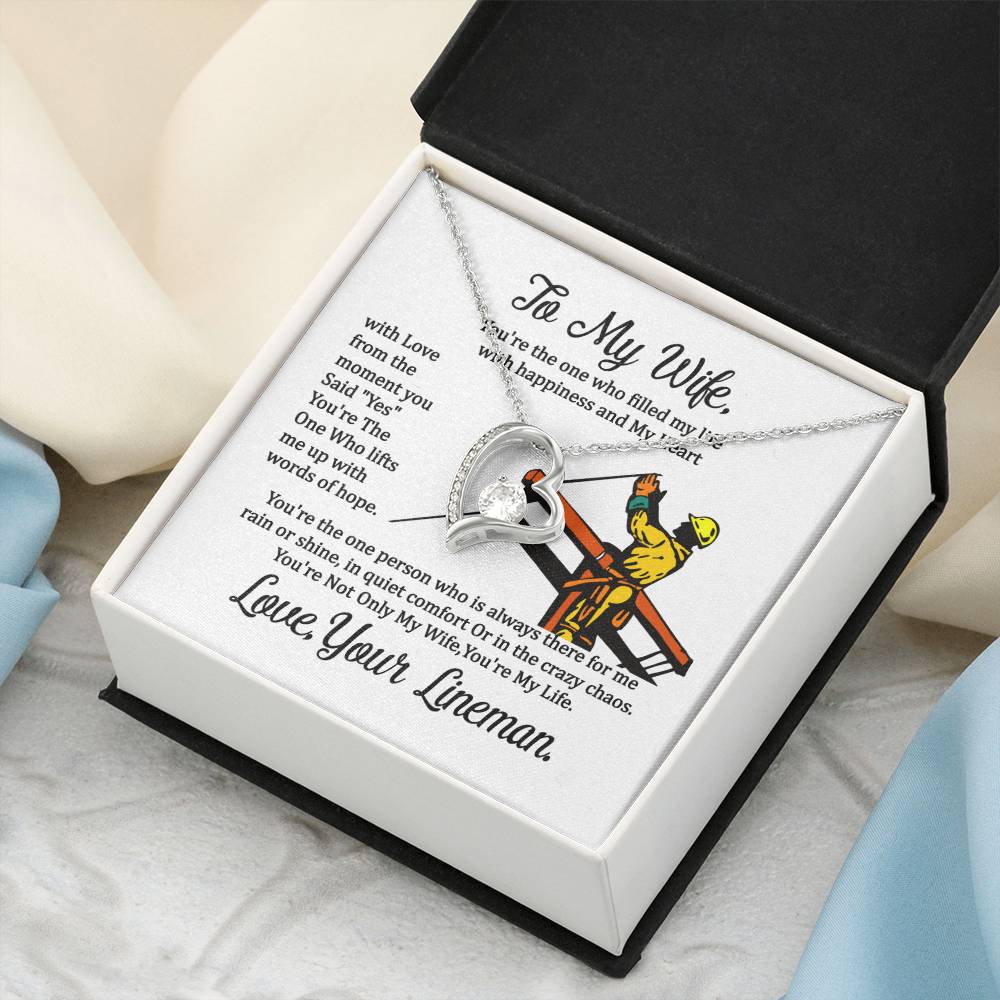Lineman&#39;s Wife Forever Love Necklace