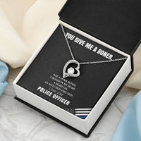 You Give Me A Heart Boner An Affection Erection Funny & Sarcastic Love For Her ♥ Mature Gag Gift For Police Officer Wife Forever Love Necklace