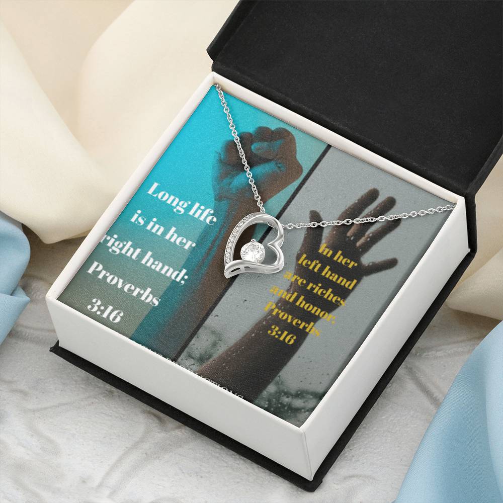 Ike Mens Collage Proverbs Jewelry Forever Love Necklace