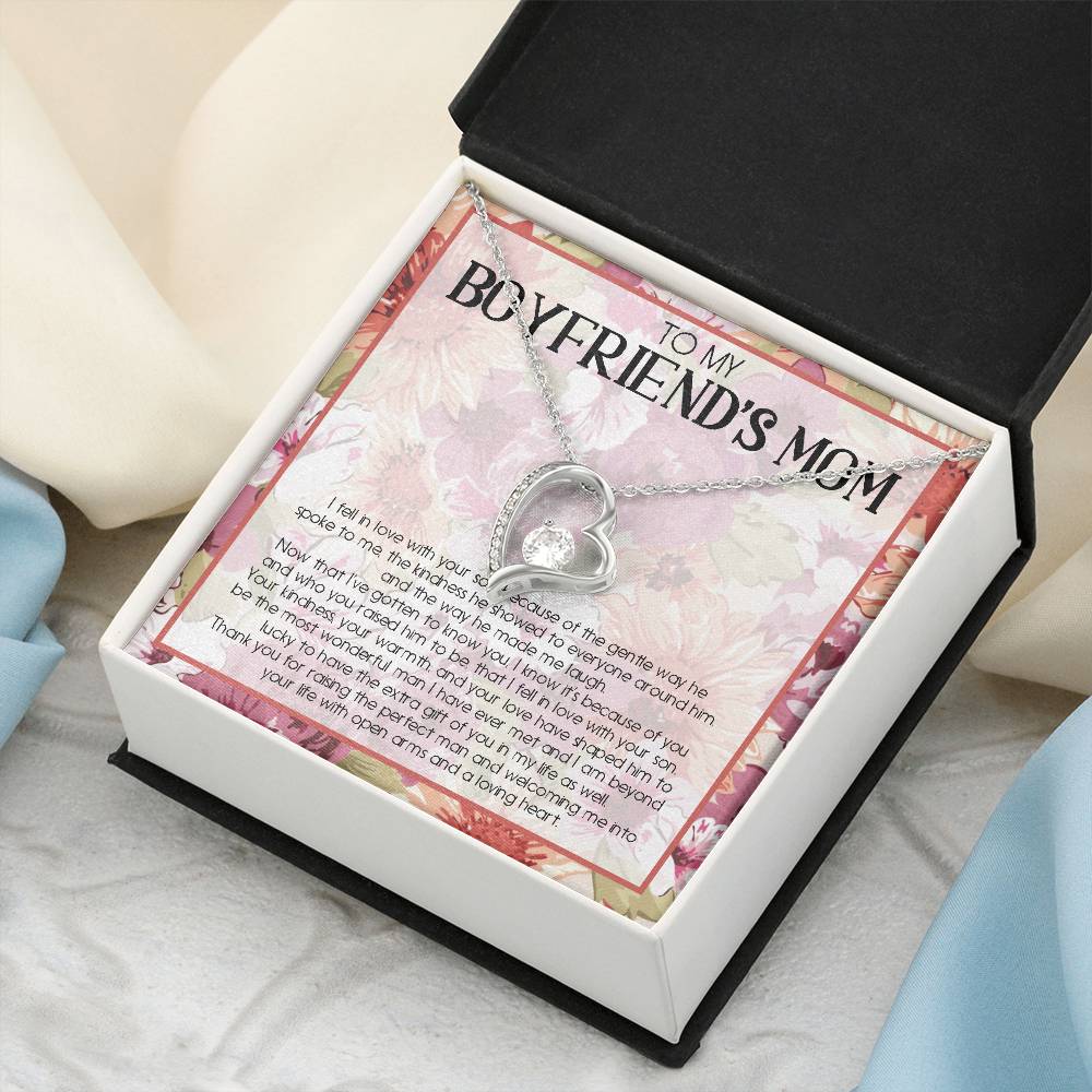 To My Boyfriend&#39;s Mom Necklace With Gift Box To My Boyfriend&#39;s Mom Necklace Gift Boyfriend&#39;s Mom Gift Necklace Gift For Boyfriend Forever Love Necklace