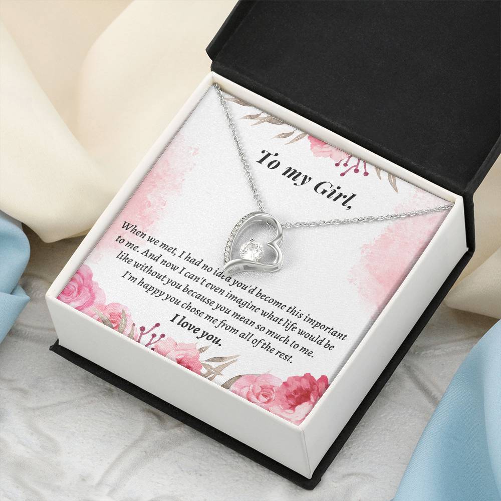 Valentine&#39;s Gift For Girlfriend I Can&#39;t Even Imagine What Life Would Be Like Without You Forever Love Necklace