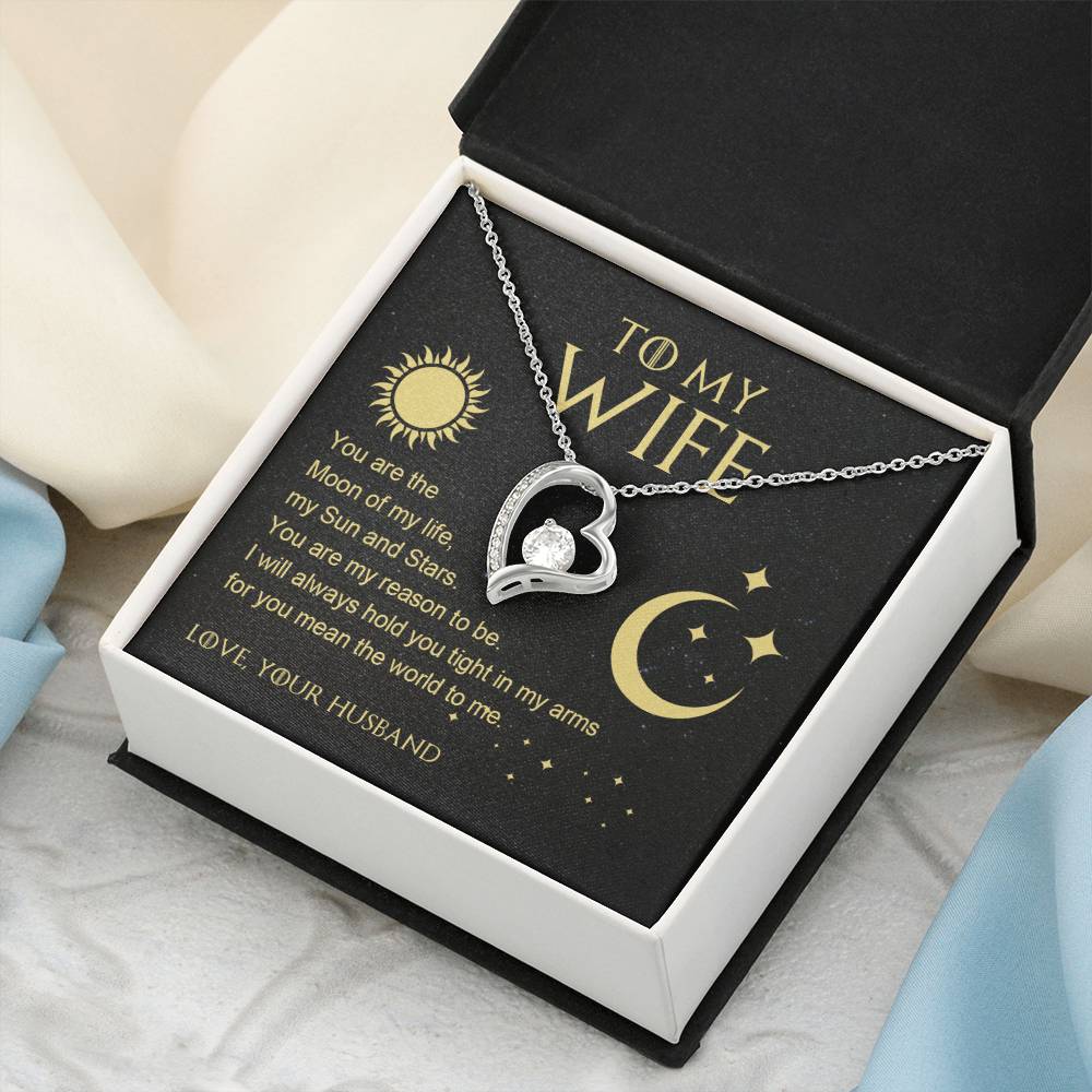 To My Wife Moon Of My Life Necklace 1 Forever Love Necklace