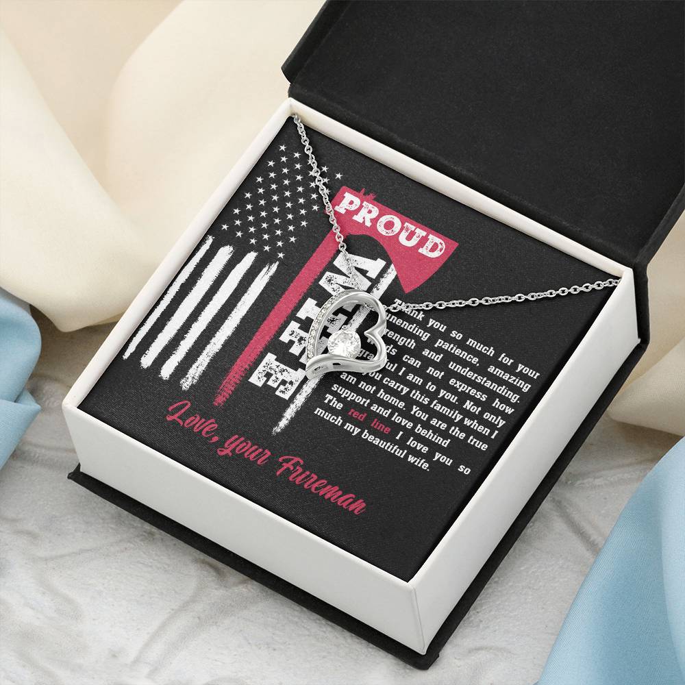 To My Beautiful Wife Redline Love Knot 1 Forever Love Necklace