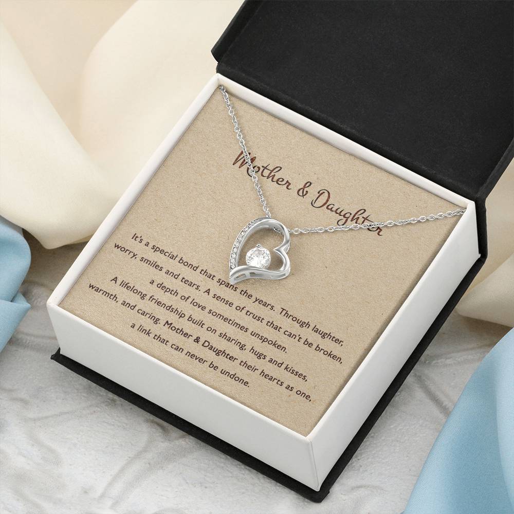 To My Daughter I Love You Forever Love Necklace Mother's Day - Mother To Daughter Birthday Gift - Gifts To Daughter From Mom Forever Love Necklace