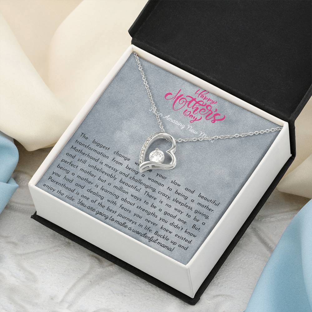 Happy First Mother&#39;s Day To My Beautiful Wife First Mother&#39;s Day Gift From Husband First Mother&#39;s Day Gift Forever Love Necklace