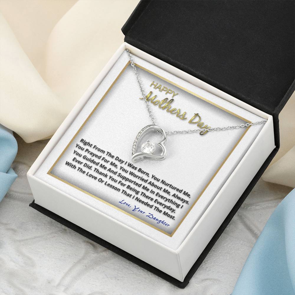 Happy Mother&#39;s Day From Your Daughter Forever Love Necklace