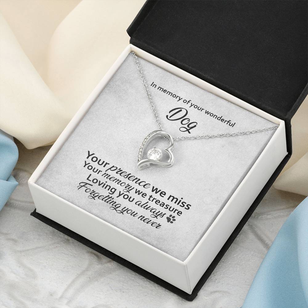 In Memory Of Your Wonderful Dog 1 Forever Love Necklace
