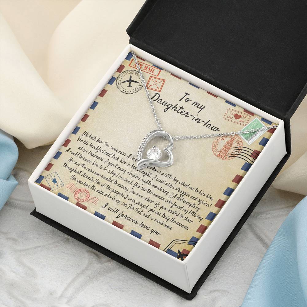 To My Daughter In Law Gift For Daughter In Law Daughterinlaw Necklace Daughter In Law Necklace Daughter In Law Gift On Wedding Day Forever Love Necklace