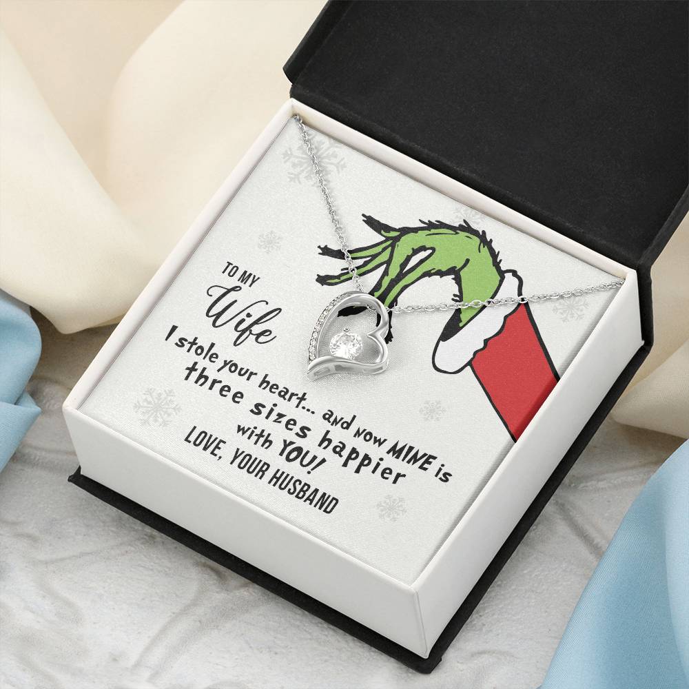 I Stole Your Heart Heart Pendant Necklace To My Wife Wht Forever Love Necklace
