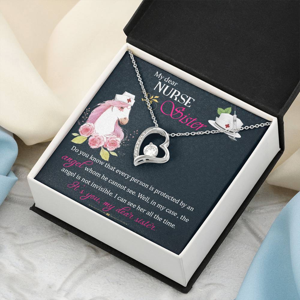 My Dear Nurse Sister The Angel Is Not Invisible Forever Love Necklace