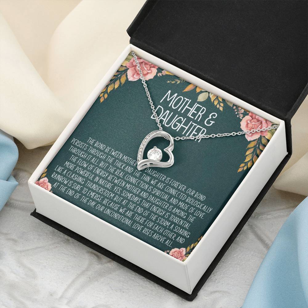 Forever Love Necklace Mothers Day Gift From Daughter Mother Daughter Customize Necklace Gifts For Mom Mom Necklace Birthday Gift Forever Love Necklace