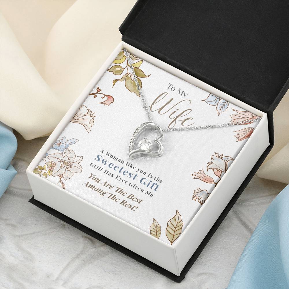To My Wife Sweetest Gift 1 Forever Love Necklace