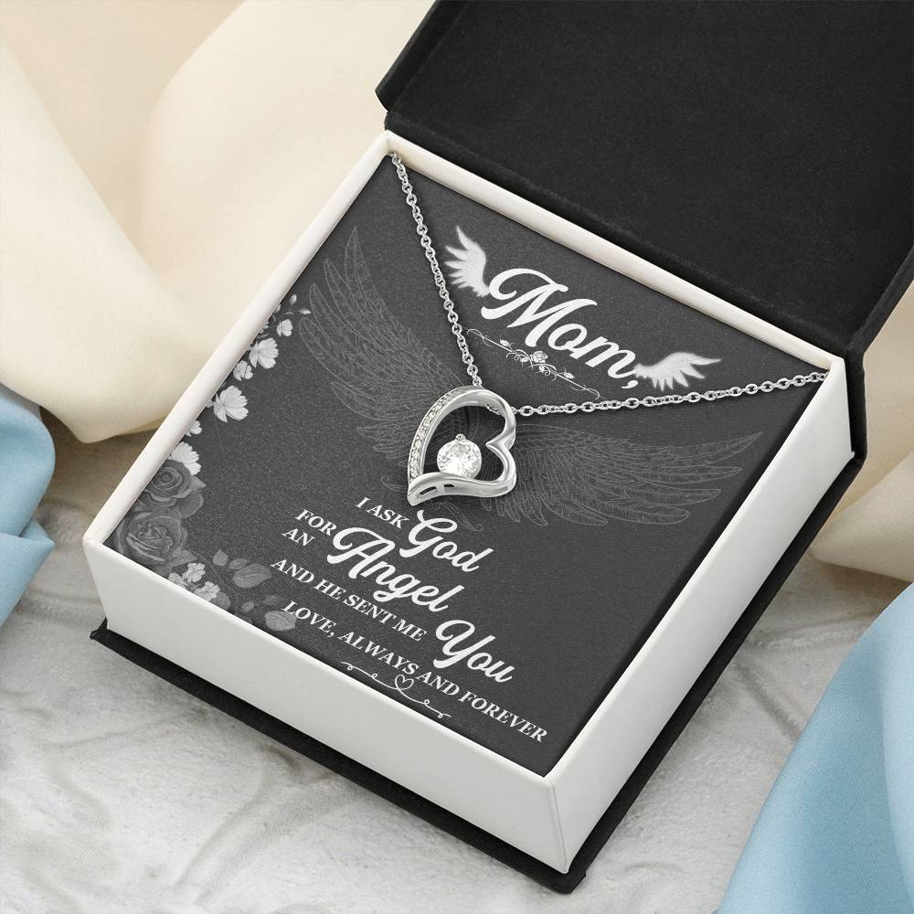 I Asked God For An Angel And He Sent Me You Forever Love Necklace